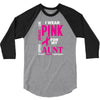 I Wear Grey For My Aunt (Brain Cancer Awareness) 3/4 Sleeve Shirt