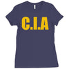 cia  funny  fashion fbi feds joke fancy dress Ladies Fitted T-Shirt