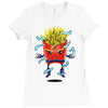 saiyan fries Ladies Fitted T-Shirt