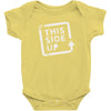 this side up funny drinking Baby Onesie