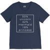 50 % unicorn (White) V-Neck Tee