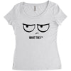 What The F Women's Triblend Scoop T-shirt