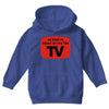 as seen in front of the the tv Youth Hoodie