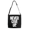 never give up 2 Adjustable Strap Totes