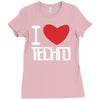 i love techno Ladies Fitted T-Shirt