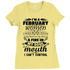 I Am A February Women Ladies Fitted T-Shirt