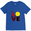 love softball V-Neck Tee