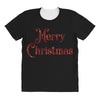 merry christmas red glitter All Over Women's T-shirt
