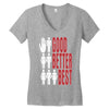 rude good better best, ideal birthday gift or present Women's V-Neck T-Shirt