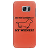 are you looking at my weiner t shirt funny dog wiener dachshund s m l Samsung Galaxy S7 Edge
