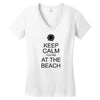 keep calm you're at the beach Women's V-Neck T-Shirt