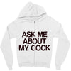 ask me about my cock rooster Zipper Hoodie