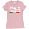 retro italo disco Ladies Fitted T-Shirt