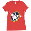 narwhal rainbow stormtrooper Ladies Fitted T-Shirt