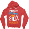 Class of 2017 Proud Papaw Graduation Zipper Hoodie