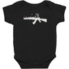 banksy style ak47 art   funny Baby Bodysuit
