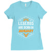 Legends are born in January Ladies Fitted T-Shirt