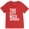 this city need superhero V-Neck Tee