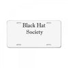 black hat society License Plate