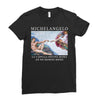 Michelangelo Creation of Adam Ladies Fitted T-Shirt