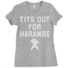 tits out for harambe Ladies Fitted T-Shirt