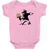 banksy flower Baby Bodysuit