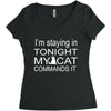 cat command Women's Triblend Scoop T-shirt