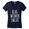 real women sweat Women's V-Neck T-Shirt