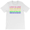 love is love, black lives matter, climate change is real, immigrants m T-Shirt