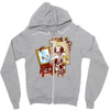 triple beagle portrait Zipper Hoodie