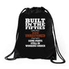 funny  built in the 50&rsquo;s, ideal gift or christmas present. Drawstring Bags