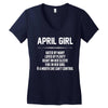 April Girl Hated By Many Women's V-Neck T-Shirt