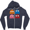 cool retro 80s pacman ghosts video games Zipper Hoodie
