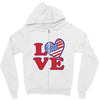 star spangled hammered Zipper Hoodie