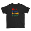 Hit Run Steal  Slide Youth Tee