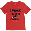 i walk with wasd V-Neck Tee