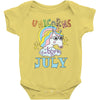 unicorns are born in july cute unicorn Baby Bodysuit