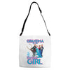 grandma of the birthday girl Adjustable Strap Totes