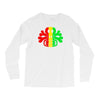 rasta skull and crossbones reggae dub club rave Long Sleeve Shirts
