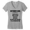 Super October Girl Women's V-Neck T-Shirt