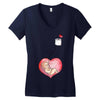 Mom and Baby are Connected to the Heart Women's V-Neck T-Shirt