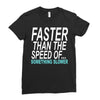 faster than the speed of something slower Ladies Fitted T-Shirt