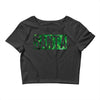 santa green glitter Crop Top