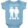 never dive alone scuba diving Baby Onesie