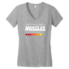 musculs installing Women's V-Neck T-Shirt
