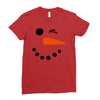 snowman face Ladies Fitted T-Shirt