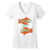 teachers love brains Women's V-Neck T-Shirt