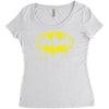 batman dying bleeding logo Women's Triblend Scoop T-shirt