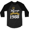 kings are born in 1988 3/4 Sleeve Shirt