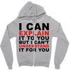 i can explain it to you but i can't understand it for you Zipper Hoodie